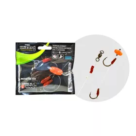   Wizard Monster Surface Livebait Double Mono Rig 7/0+9/0 Round 80cm Bas de ligne monofil double hameçon