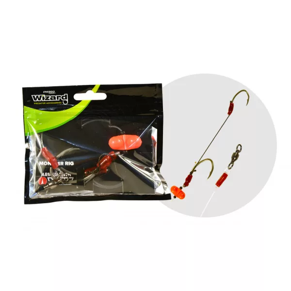 Wizard Monster Surface Vif Montage Double Monotressé 7/0+9/0 Classic Bas de Ligne pour Silure