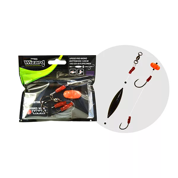 Wizard Monster Upose Pro Mono Bottom Rig 30gr 7/0+9/0 Classic Bas de ligne