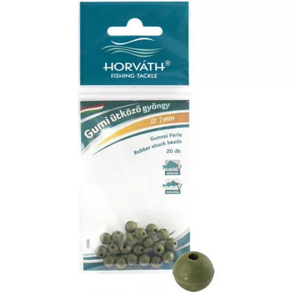 Perle butée en caoutchouc 7Mm (20Pcs) Kt0086