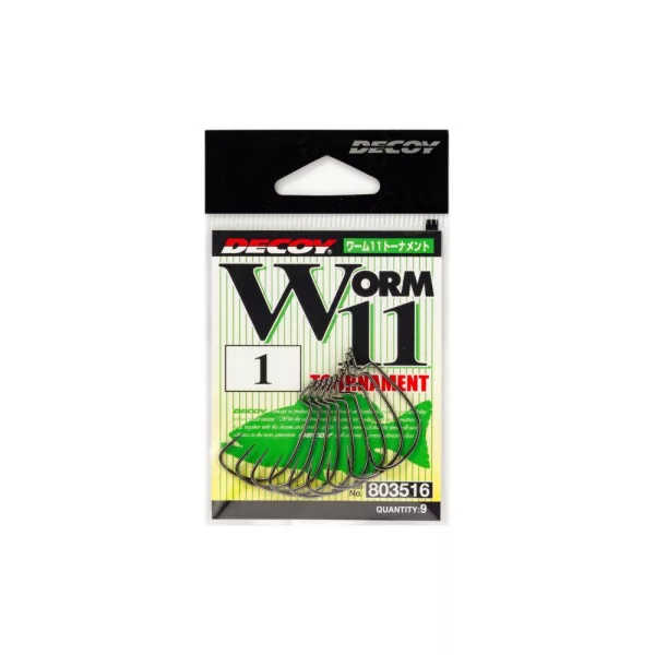 Decoy Worm 11 Tournament 2/0 Offset Horog 9db