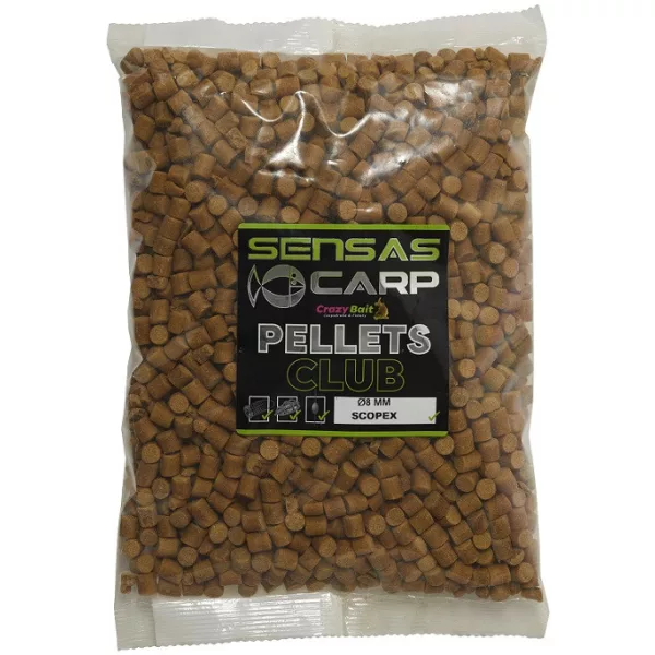 Sensas Scopex Club Pellets 8mm Granulés d'amorçage 1kg