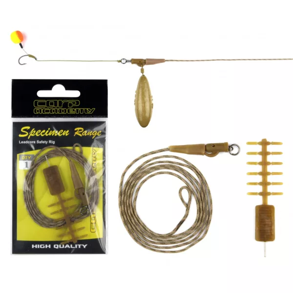 Carp Academy Bas de ligne plombé avec clip de sécurité 95cm 35lbs (359061)