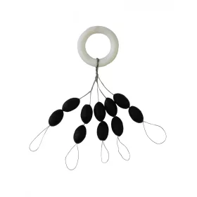 Nevis Stopper en caoutchouc Noir 8x5mm XXL