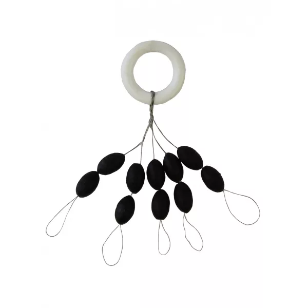 Nevis Stopper en caoutchouc Noir 8x5mm XXL