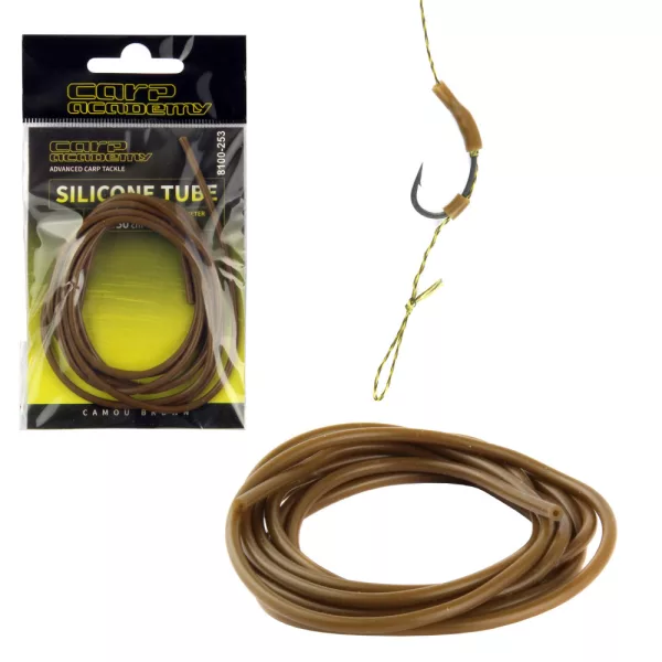 Carp Academy Tube en silicone de fixation pour bas de ligne cheveu 0,5mm 150cm