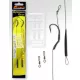 Carp Academy Line Aliger Rig Noir 4 2 pièces/paquet Hameçon pré-monté tressé à œillet et à ardillon