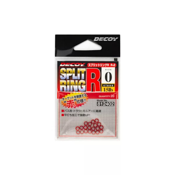 Decoy R-2 Light Class Red 0 15lb Split Ring Kulcskarika 20db