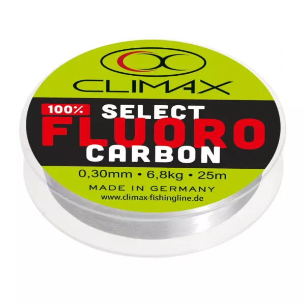 Climax Select Fluorocarbon 25m 0,32mm 7,5kg Fluorocarbon Előkezsinór