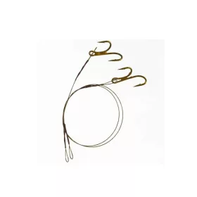   Bas de ligne en tungstène avec hameçon triple 9 9Kg 2Pcs/Paquet