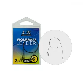   L&K BAS DE LIGNE DE TRAÎNE EN TUNGSTÈNE 15 kg 45 cm - 2 PIÈCES/PAQUET