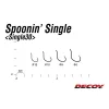Decoy 30 Spoonin Single #8 Füles Szakállas Egyágú Ragadozóhalas Horog 12db