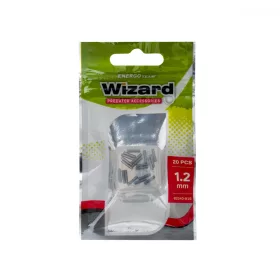   TUBE DE FIXATION POUR BAS DE LIGNE EN FIL WIZARD 1.2X1.6X8MM 20PC/PAQ NOIR BRILLANT - Tube à sertir