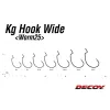 Decoy Worm 25 KG Wide 3/0 Offset Horog 6db
