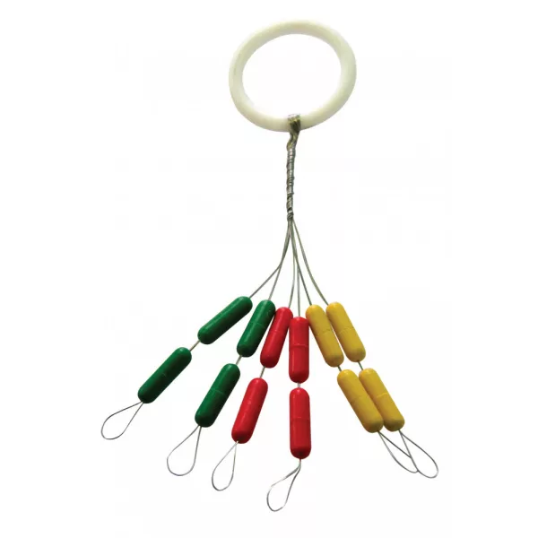 Nevis Arrêt en caoutchouc Coloré S 6x1,3mm 12 pièces