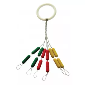 Nevis Arrêt en caoutchouc Coloré M 7x1,5mm 12 pièces