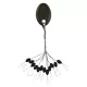 Nevis Butée en caoutchouc noire M 5x2,5mm 12pcs