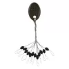 Nevis Butée en caoutchouc noire L 6x3mm 12pcs