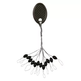 Nevis Butée en caoutchouc noire L 6x3mm 12pcs