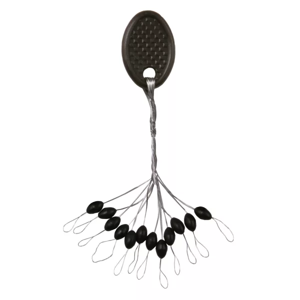 Nevis Butée en caoutchouc noire L 6x3mm 12pcs