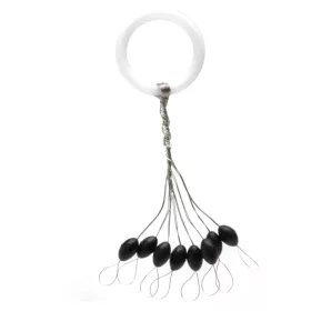 Nevis Butée en caoutchouc noire S 4,5x2,2mm 8pcs