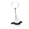 Nevis Butée en caoutchouc noire M 5x2,5mm 8pcs