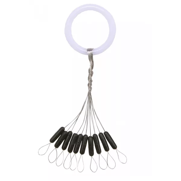 Nevis Butée en caoutchouc noire S 6x1,8mm 10pcs