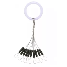 Nevis Butée en caoutchouc noire L 7x2,2mm 10pcs