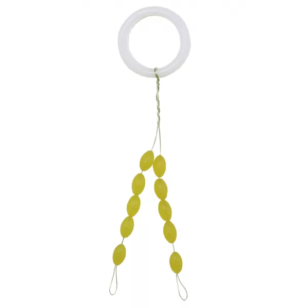 Nevis Butée en caoutchouc silicone jaune L 5,5x3mm 10pcs