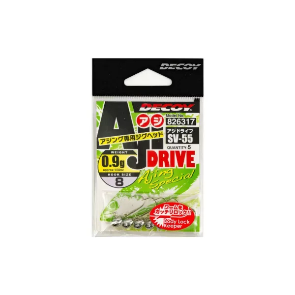 Decoy SV-55 Aji Drive #8 0,9gr Jig Fej 5db