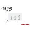 Decoy R-10 Egg Ring Silver 3 75lb Split Ring Kulcskarika 12db