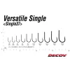 Decoy 37 Versatile Single #6 Füles Szakállas Egyágú Ragadozóhalas Horog 8db