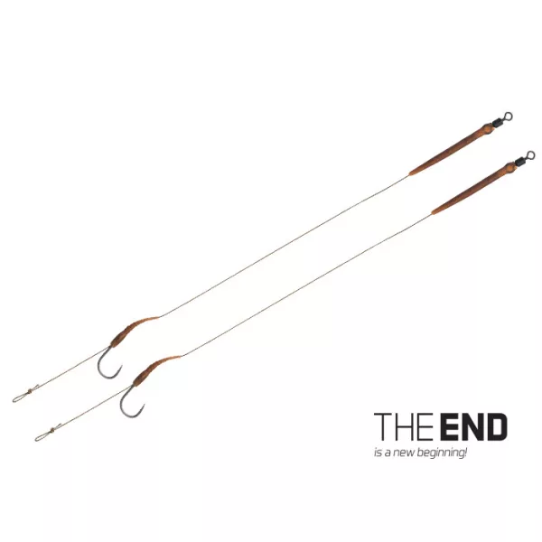 Delphin THE END Boilie rig hameçon monté / 2 pcs 20cm/25lbs/#4