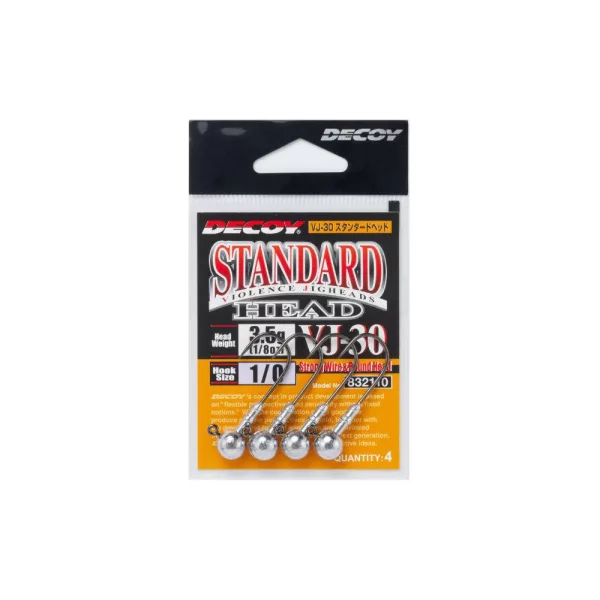 Decoy VJ-30 Standard Head #1/0 3,5gr Jig Fej 4db