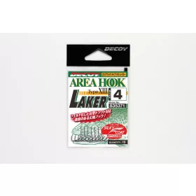   Decoy Area Type XIII Laker #4 Barbless Füles Szakáll Nélküli Egyágú Ragadozóhalas Horog 10db