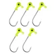 Nevis Tête de leurre souple jaune 4/0 3gr 5pcs/paquet Tête de jig