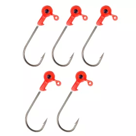   Nevis Tête de leurre souple rouge 4/0 3gr 5pcs/paquet Tête plombée