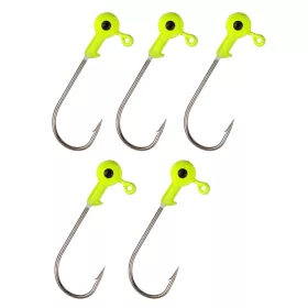   Nevis Tête de leurre souple jaune 5/0 3gr 5pcs/paquet Tête de jig