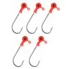 Nevis Tête de leurre souple rouge 4/0 5gr 5pcs/paquet Tête de jig
