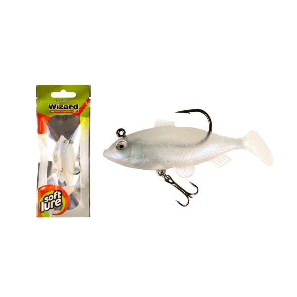 Wizard Swimbait Perch 7,62cm Blanc leurre souple