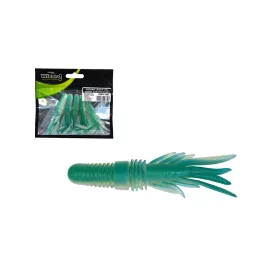 Wizard Bass Grub Vert 7cm Larve artificielle 5pcs
