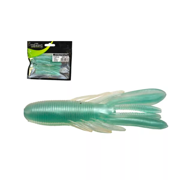 Wizard Bass Grub Vert Clair 7cm Larve artificielle 5pcs