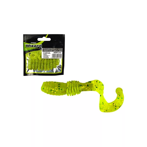 Wizard Harpex Twist Extra Green 5cm Twister 10pièces