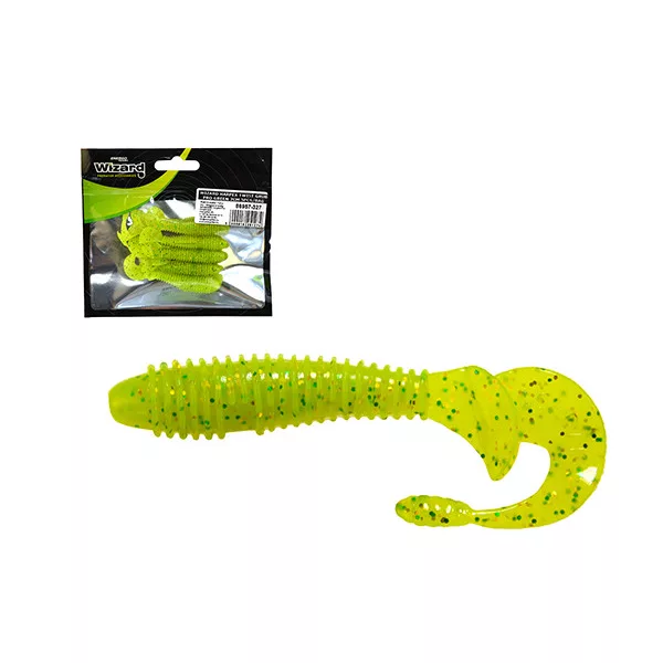 Wizard Harpex Twist Grub Pro Vert 7cm Twister 5 pièces