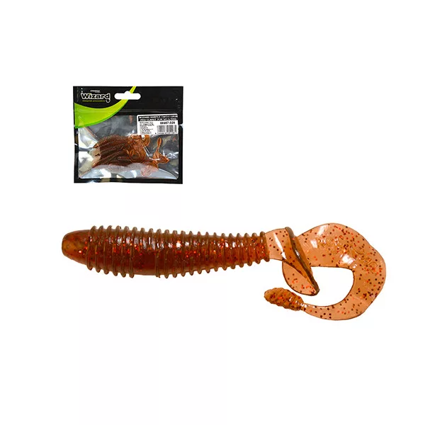 Wizard Harpex Twist Grub Pro Bordeaux 7cm Twister 5 pièces