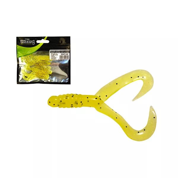 Wizard Harpex Twist Double Coquelicot-Jaune 7cm Twister 5 pièces