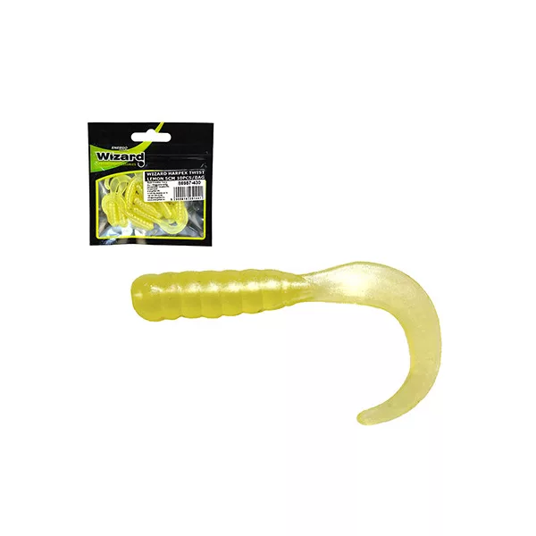 Wizard Harpex Twist Citron 5cm Twister 10 pièces