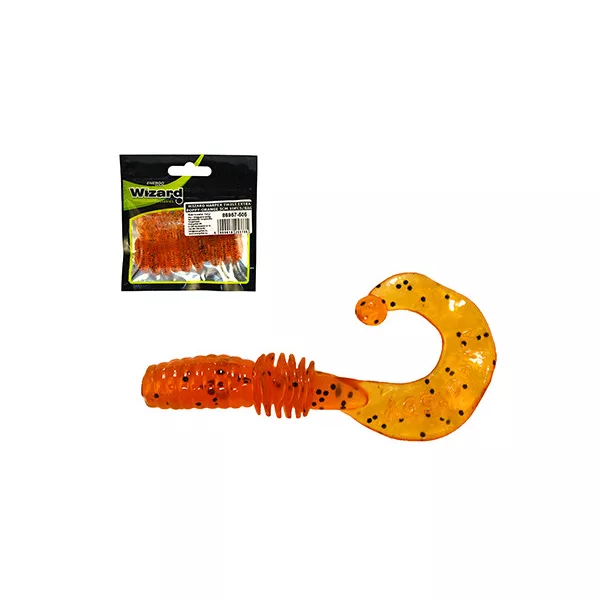 Wizard Harpex Twist Extra Poppy-Orange 5cm Leurre Artificiel 10pi&egrave;ces