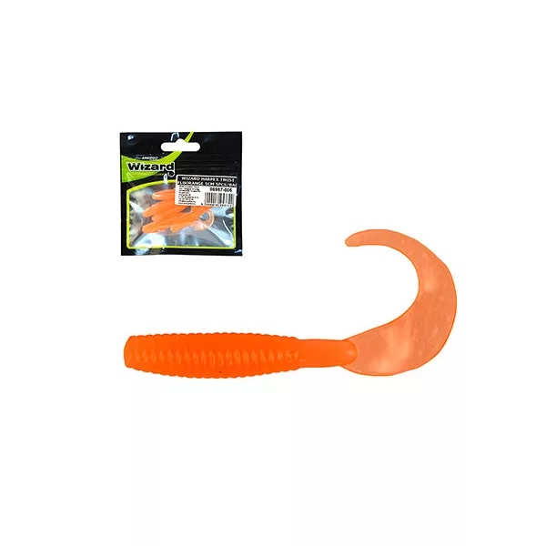 Wizard Harpex Twist Fluorange 5cm Leurre Artificiel 5pi&egrave;ces