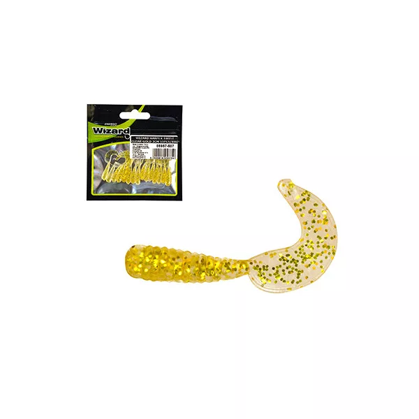 Wizard Harpex Twist Clear-Gold 3cm Leurre Artificiel 15pi&egrave;ces